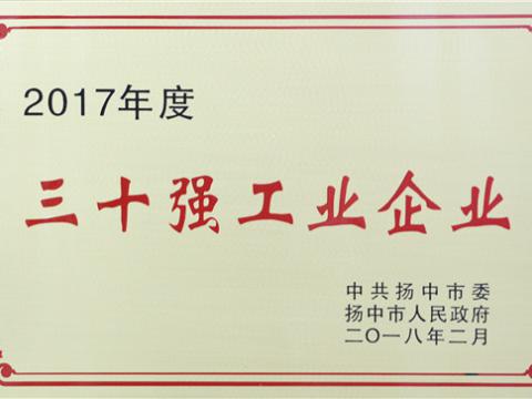 Z6官网集团提升2017年度扬中视装三十强”前五位